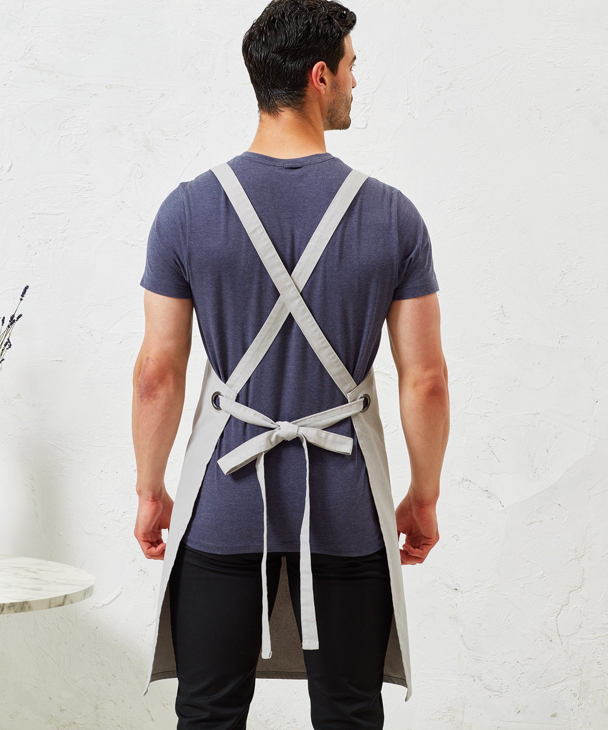 PR129: Cross Back Barista Bib Apron Aprons Premier