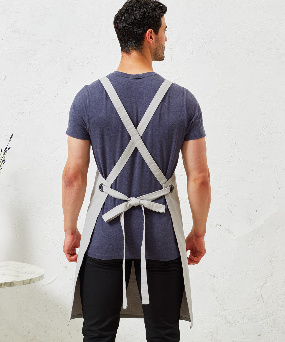 PR129: Cross Back Barista Bib Apron Aprons Premier