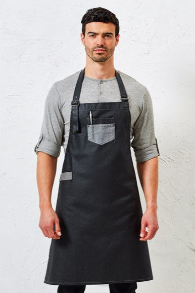 PR136: Waxed-Look Denim Apron Aprons Premier