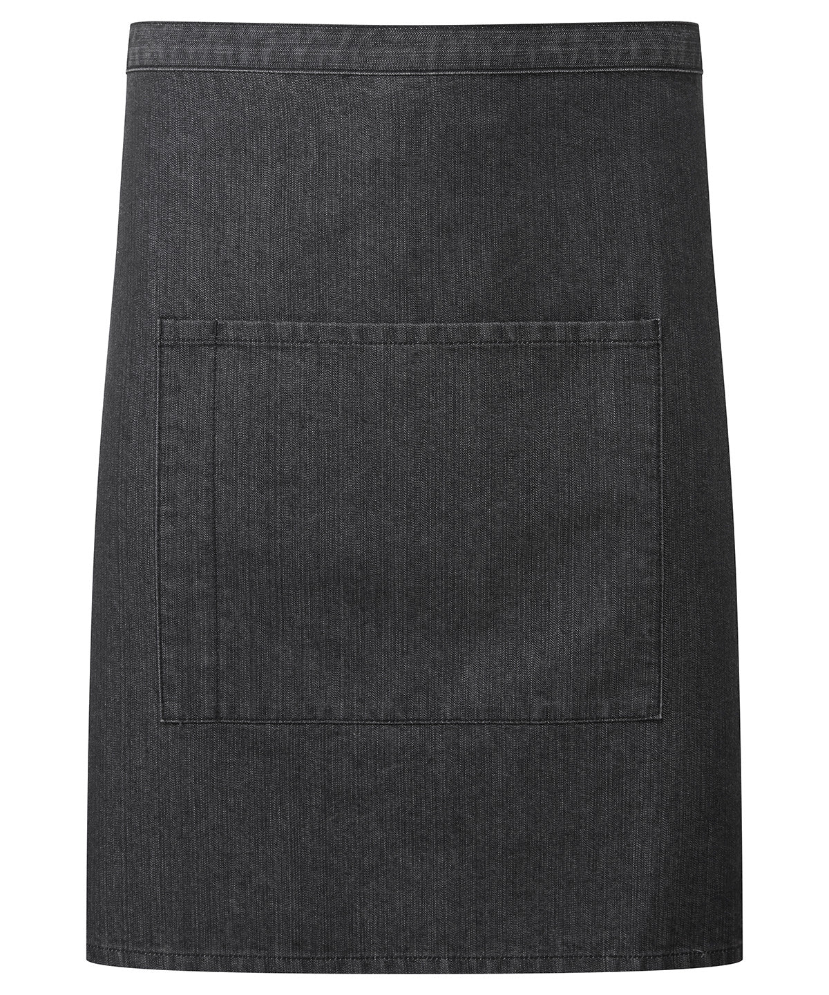 PR141: Mid-length Pocket Apron Aprons Premier Black Denim Regular