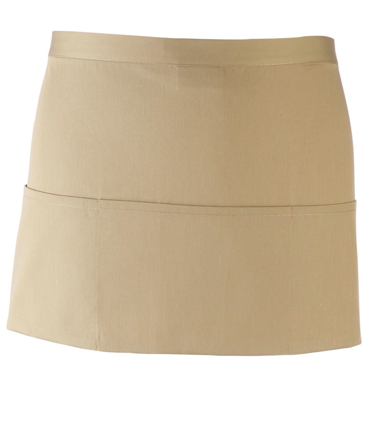 PR155: Colours 3 Pocket Apron Aprons Premier Khaki Regular