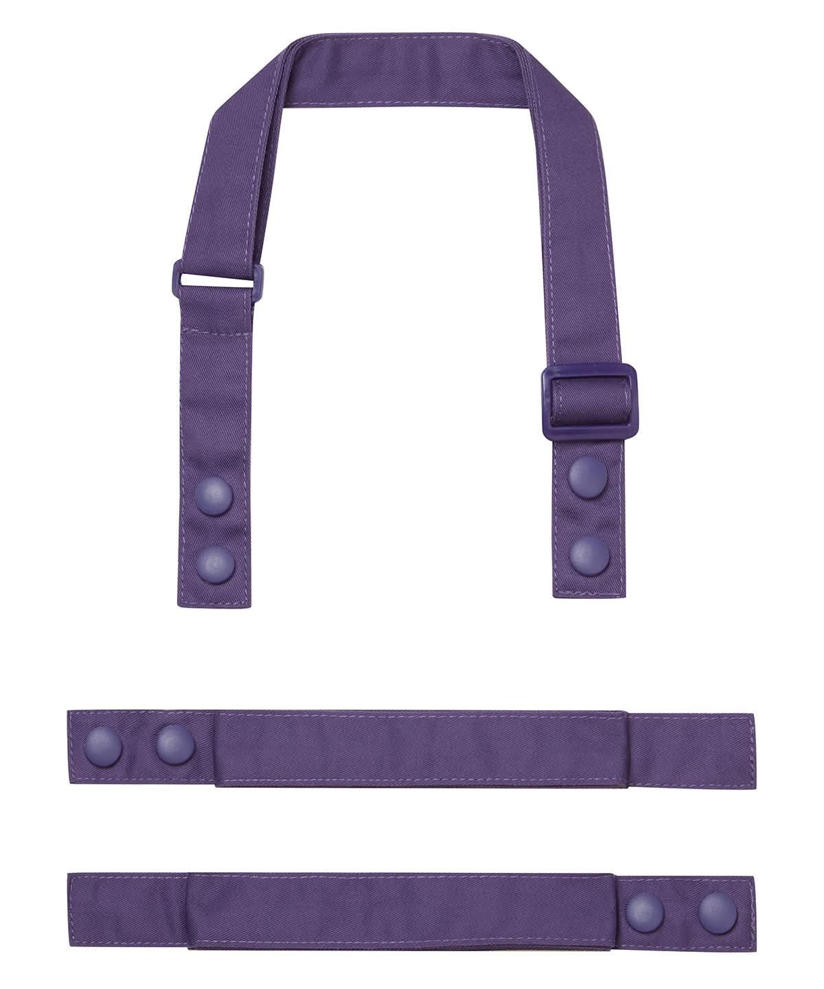 PR191: Customisable Apron Straps Aprons Premier Purple Regular