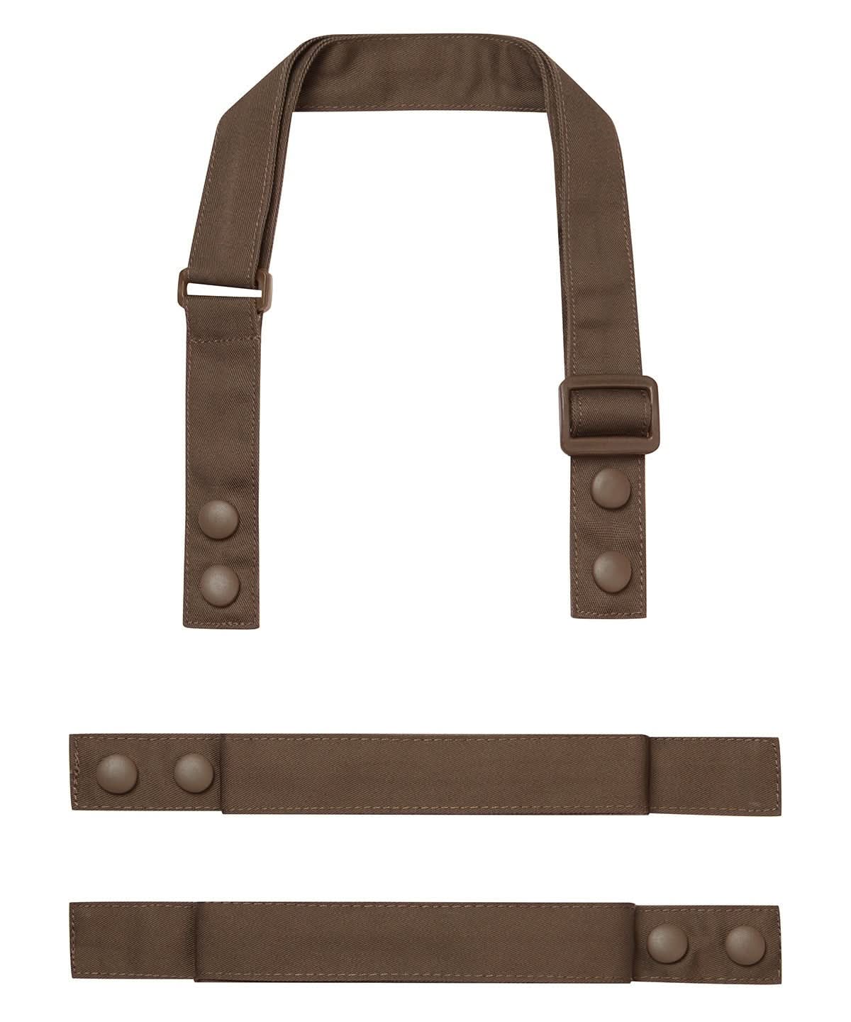 PR191: Customisable Apron Straps Aprons Premier Brown Regular