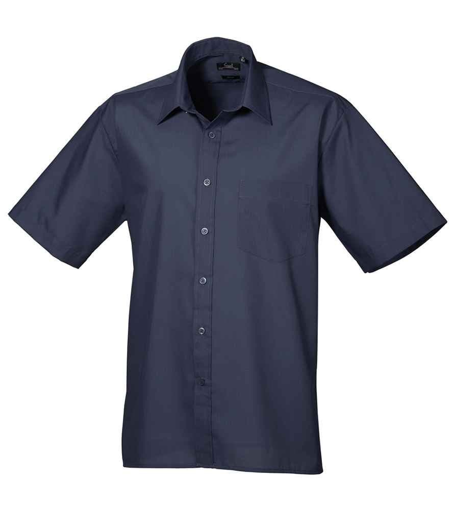 PR202: Mens Short Sleeve Poplin Shirt Mens Short Sleeve Shirts Premier