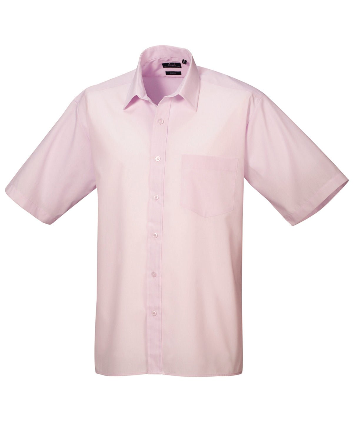 PR202: Mens Short Sleeve Poplin Shirt Mens Short Sleeve Shirts Premier