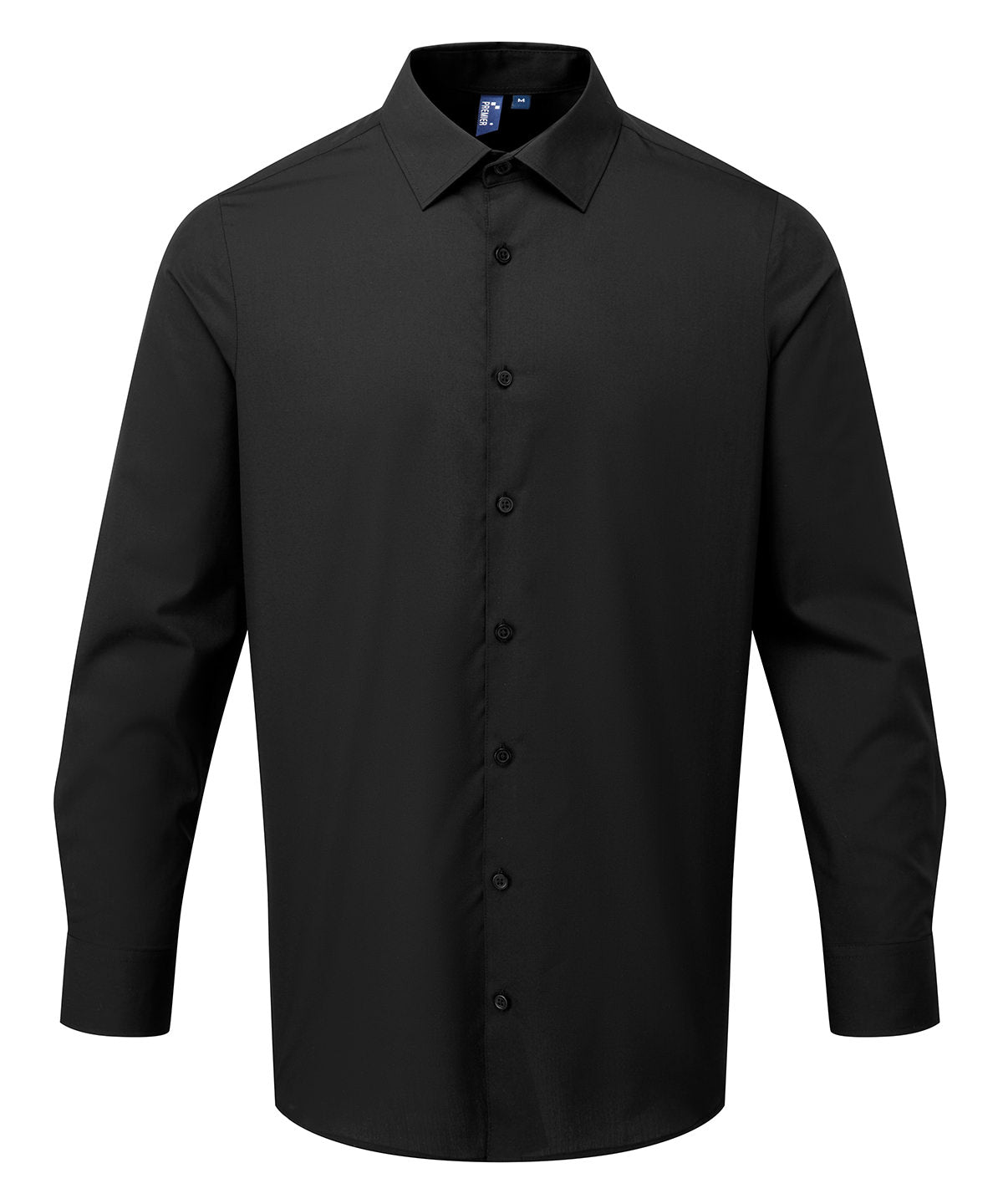 PR203: Mens Long Sleeve 'Recyclight' Shirt Mens Long Sleeve Shirts Premier Black S
