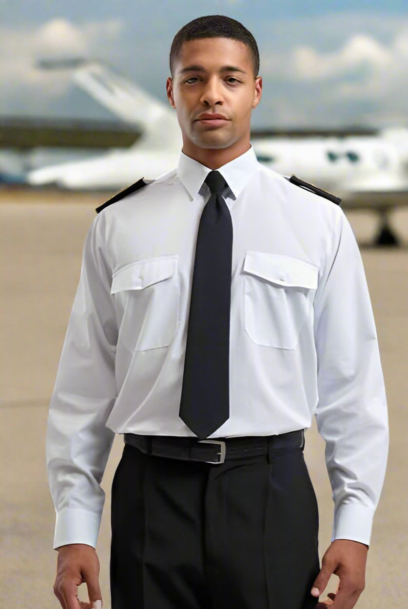 PR210: Long Sleeve Mens Pilot Shirt Mens Long Sleeve Shirts Premier