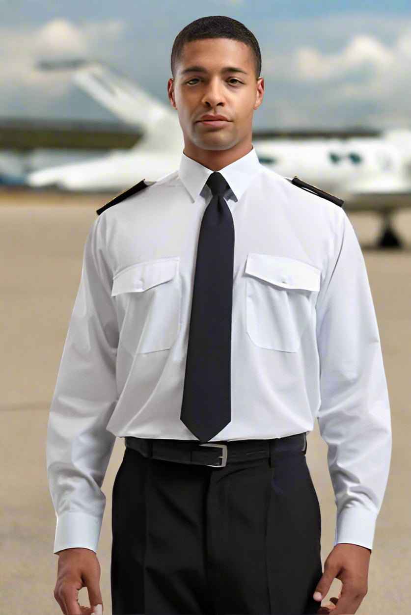 PR210: Long Sleeve Mens Pilot Shirt Mens Long Sleeve Shirts Premier