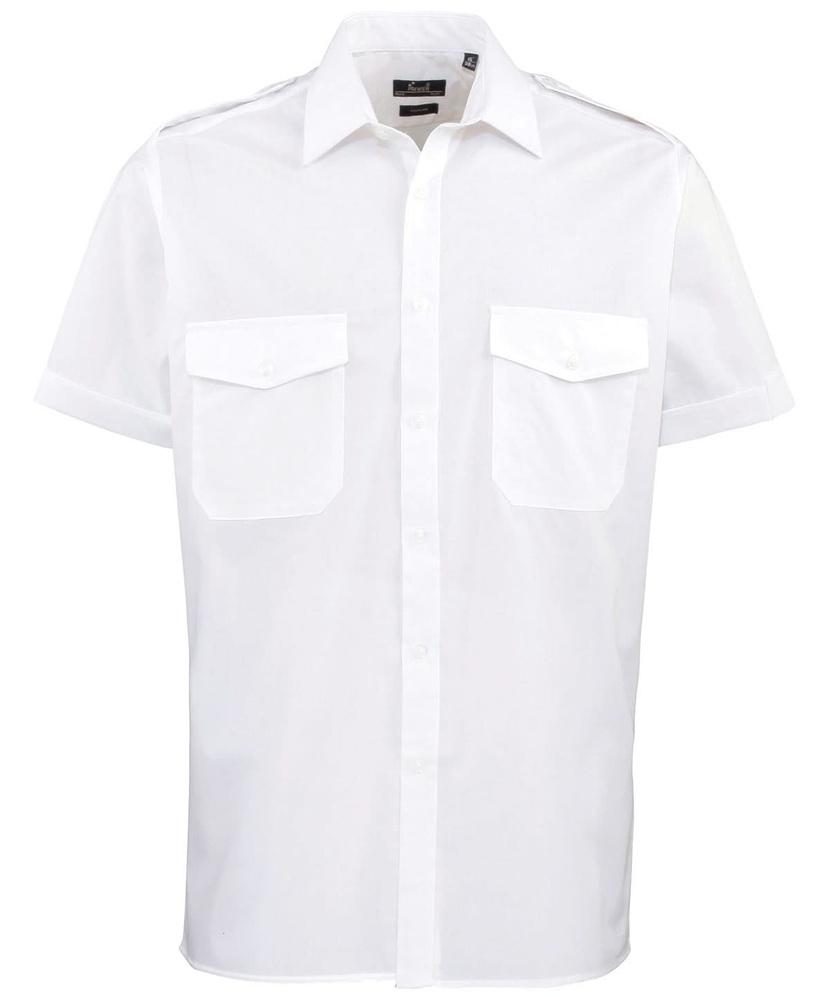 PR212: Mens Short Sleeve Pilot Shirt Mens Short Sleeve Shirts Premier