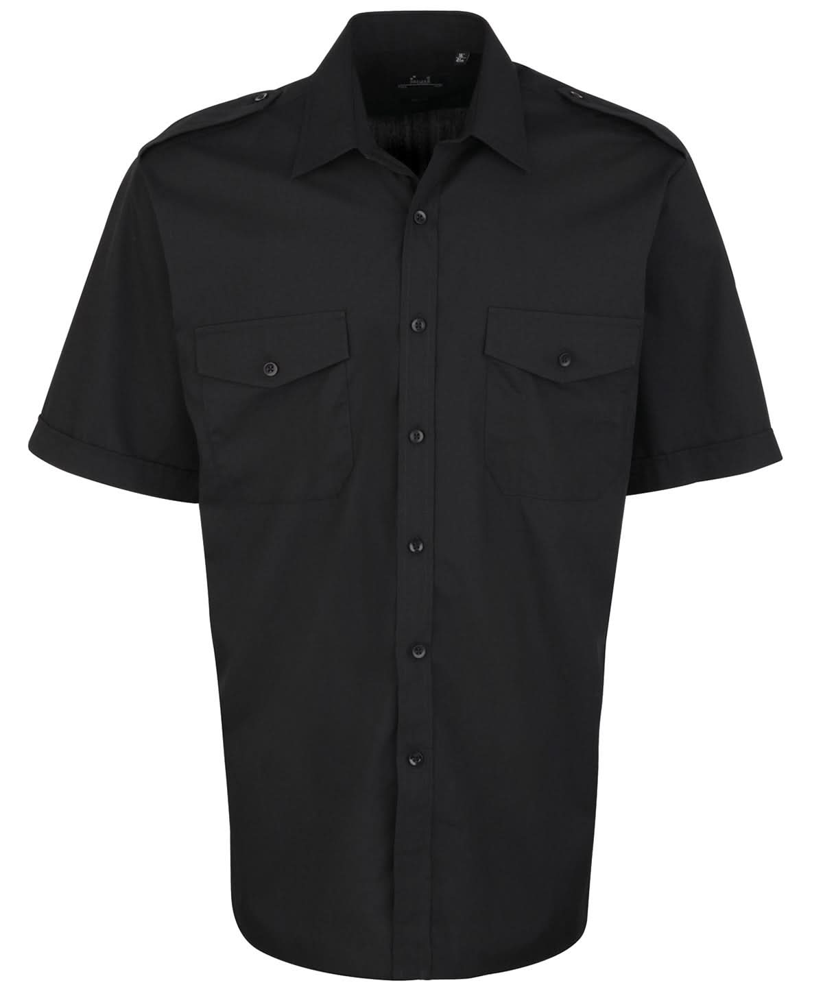 PR212: Mens Short Sleeve Pilot Shirt Mens Short Sleeve Shirts Premier