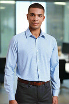 PR220: Mens Microcheck Shirt Mens Long Sleeve Shirts Premier