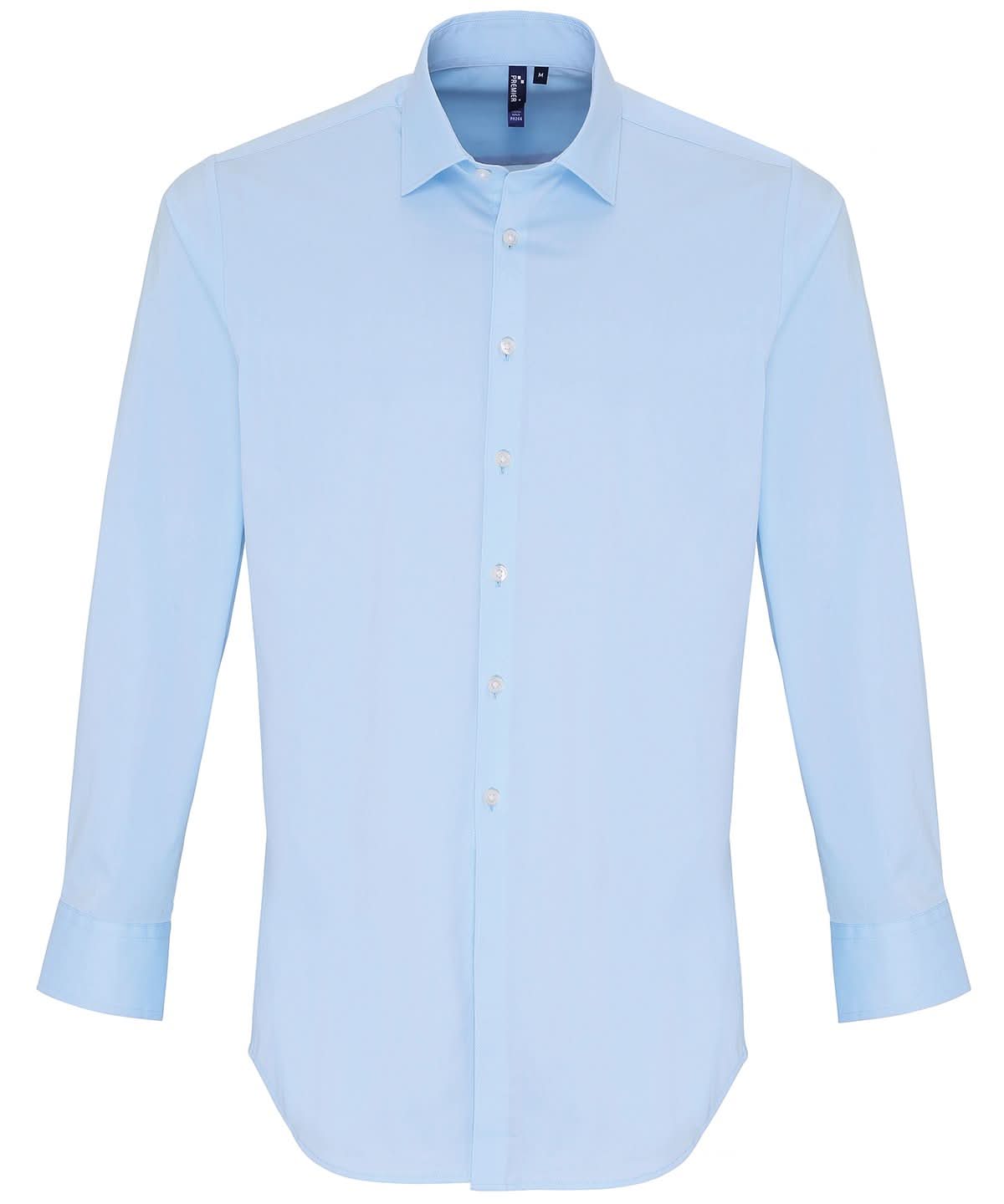 PR244: Long Sleeve Mens Poplin Shirt Mens Long Sleeve Shirts Premier