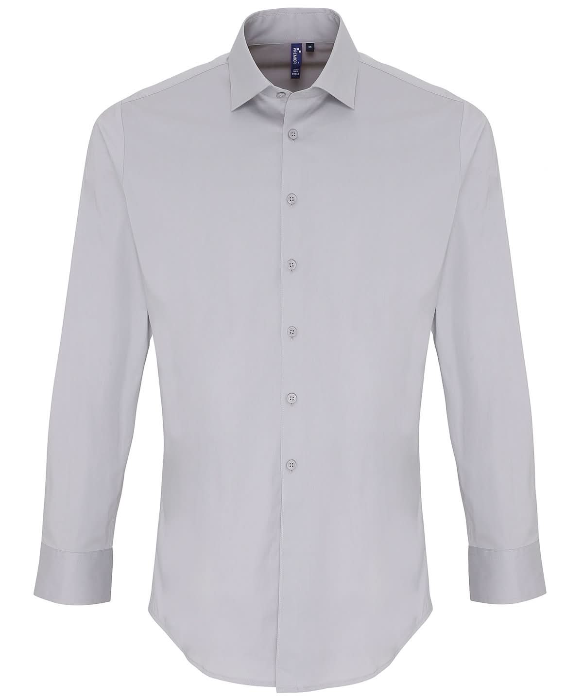 PR244: Long Sleeve Mens Poplin Shirt Mens Long Sleeve Shirts Premier