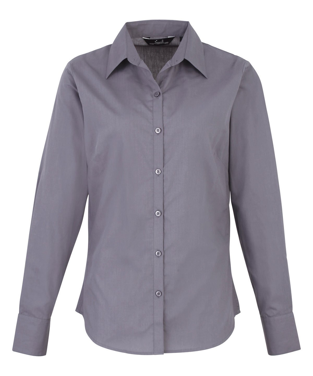 PR300: Ladies Long Sleeve Poplin Shirt Womens Long Sleeve Shirts Premier
