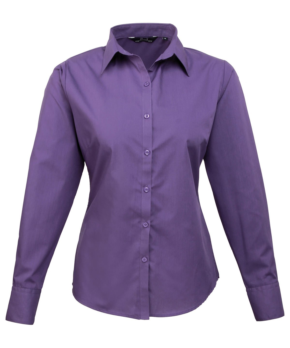 PR300: Ladies Long Sleeve Poplin Shirt Womens Long Sleeve Shirts Premier