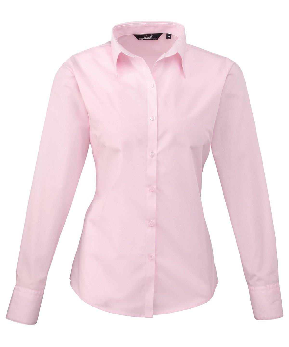 PR300: Ladies Long Sleeve Poplin Shirt Womens Long Sleeve Shirts Premier