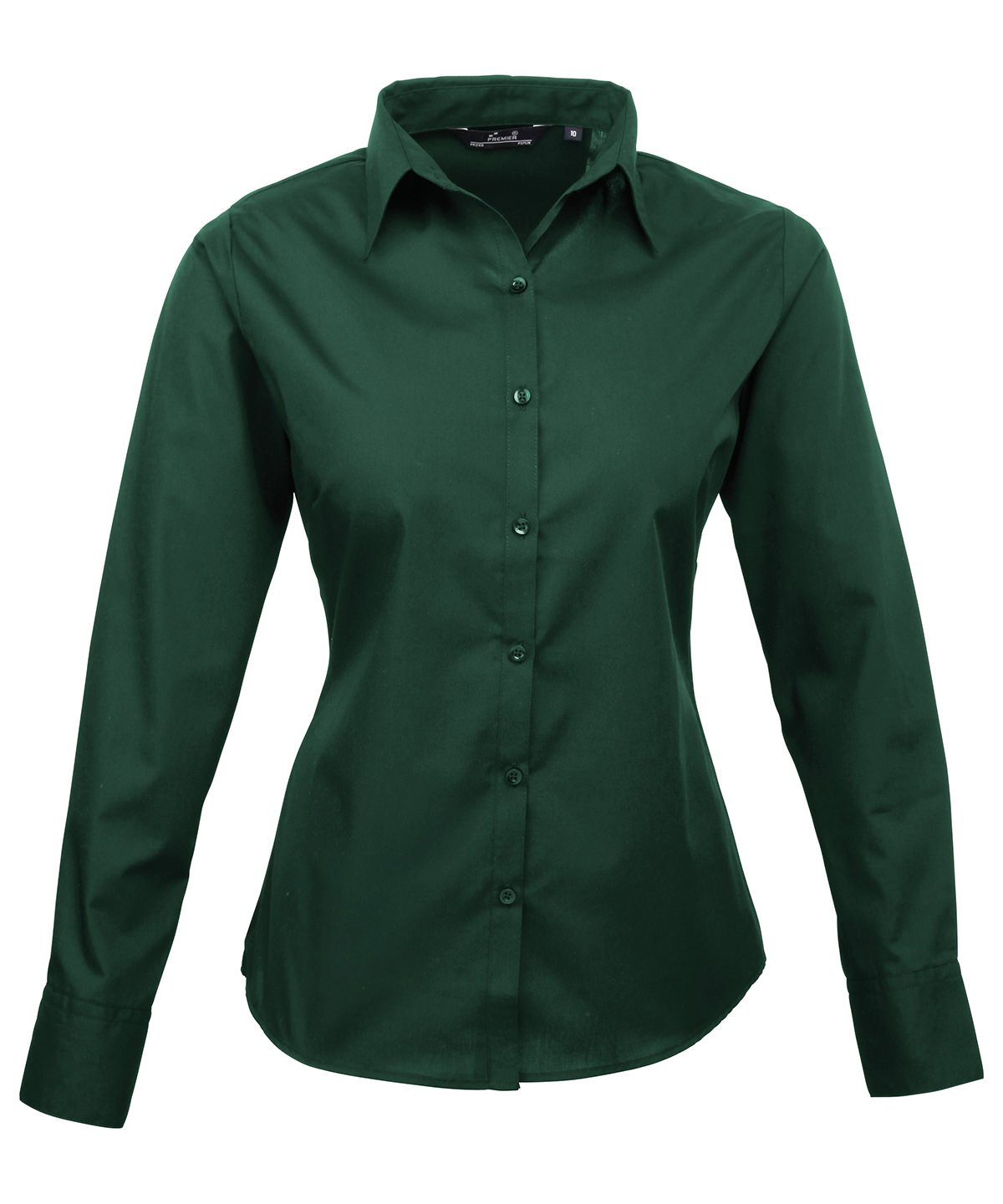 PR300: Ladies Long Sleeve Poplin Shirt Womens Long Sleeve Shirts Premier