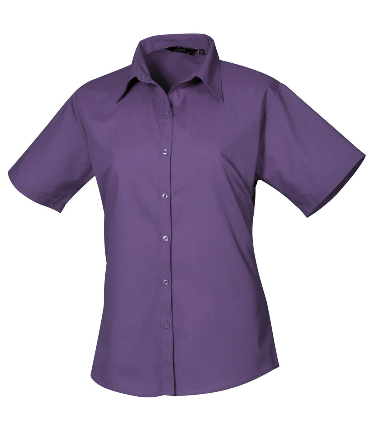 PR302: Ladies Short Sleeve Poplin Shirt Womens Short Sleeve Shirts Premier