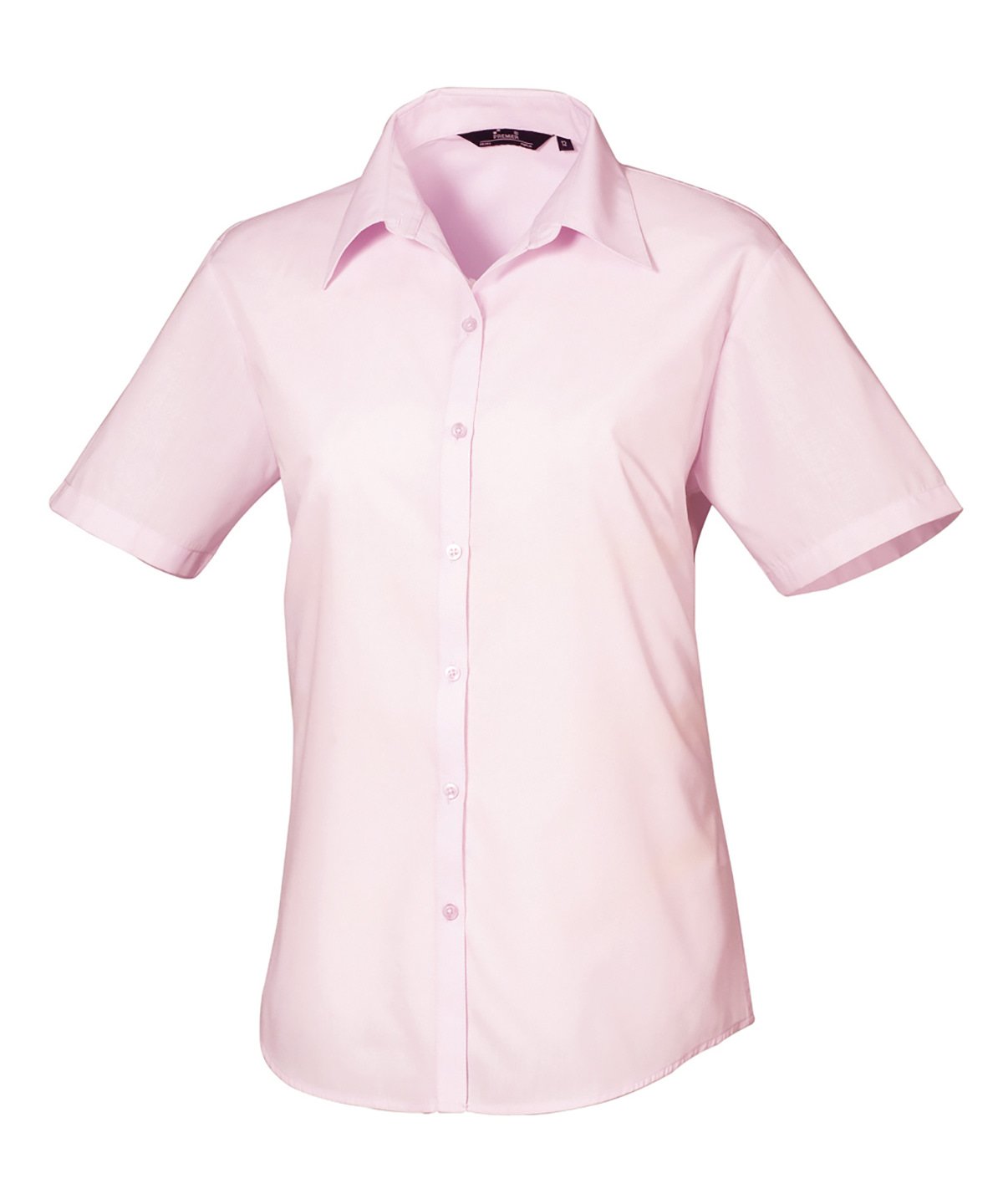 PR302: Ladies Short Sleeve Poplin Shirt Womens Short Sleeve Shirts Premier