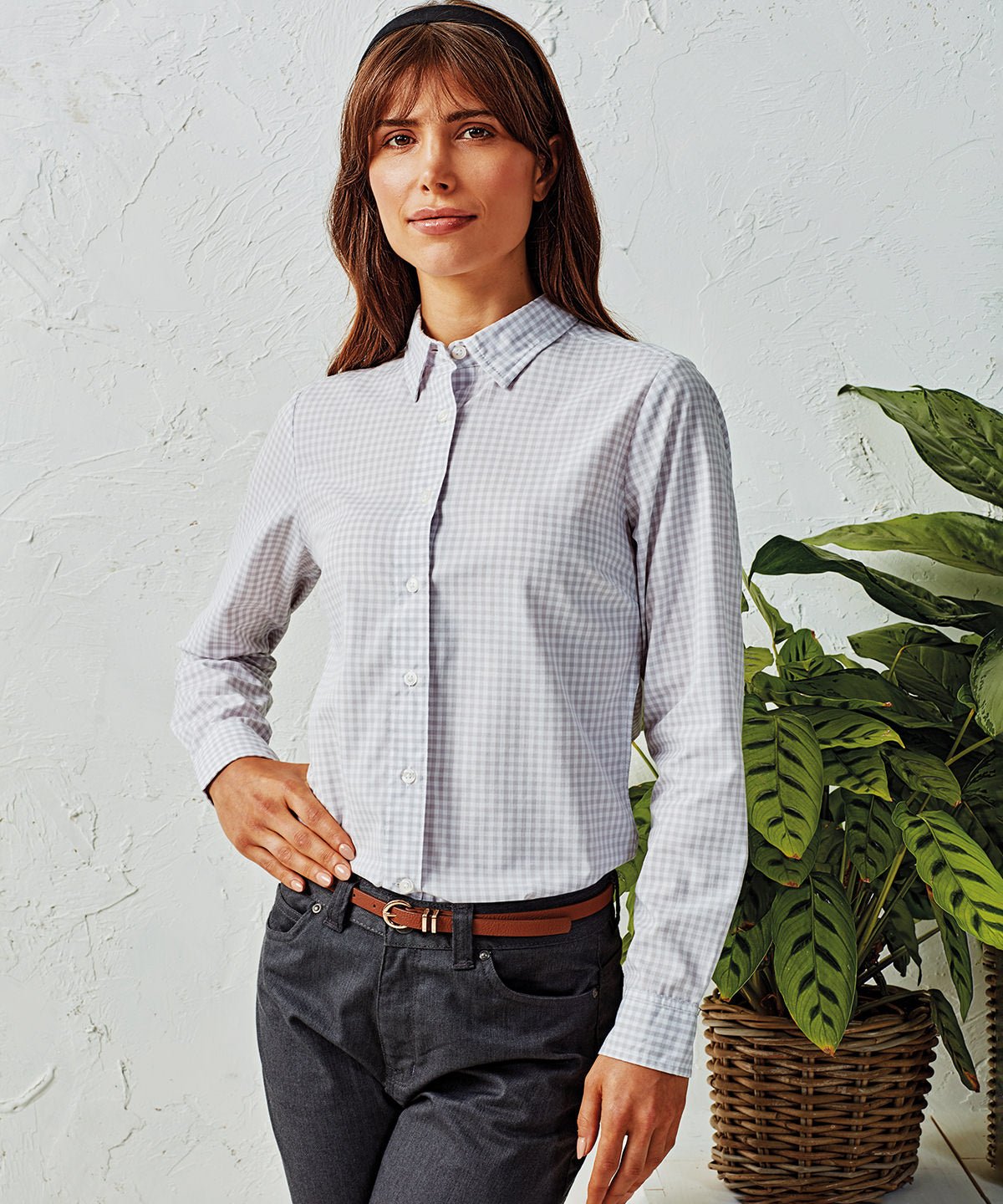 PR352: Ladies Maxton Check Shirt Womens Long Sleeve Shirts Premier