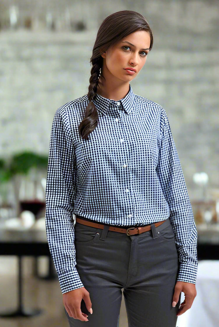 PR352: Ladies Maxton Check Shirt Womens Long Sleeve Shirts Premier