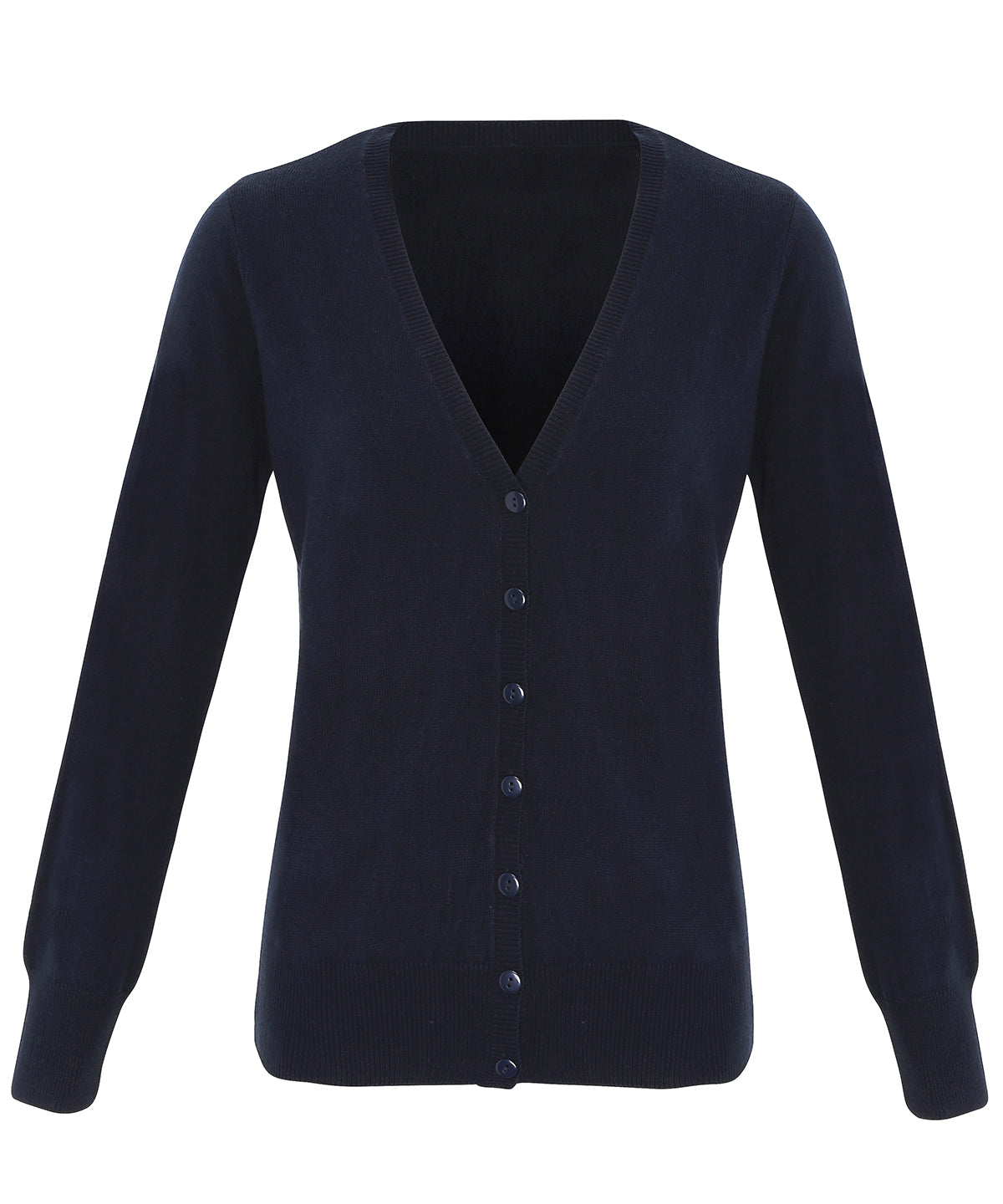 PR402: Ladies V-Neck Cardigan Womens Knitwear Premier Navy 8