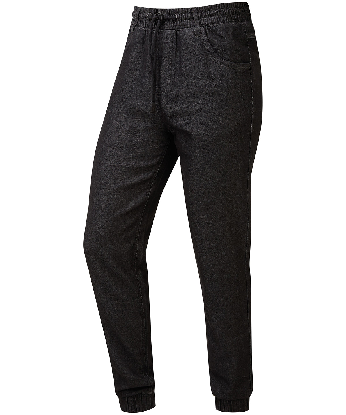 PR556: Chefs Artisan Jogger Bottoms Chefs Trousers Premier Black Denim XS
