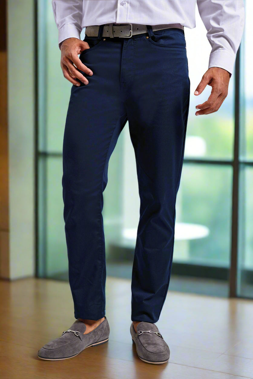PR560: Mens Chino Jeans Mens Chinos Premier Navy 30" Regular