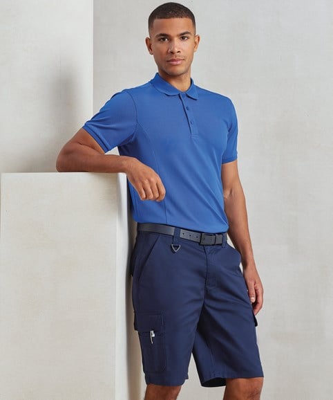 PR564: Stretchchecker Work Cargo Shorts Workwear Premier