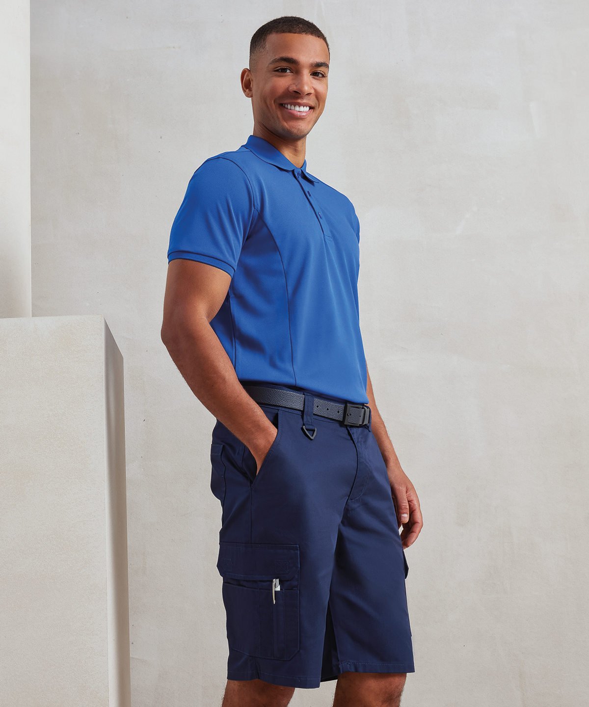 PR564: Stretchchecker Work Cargo Shorts Workwear Premier