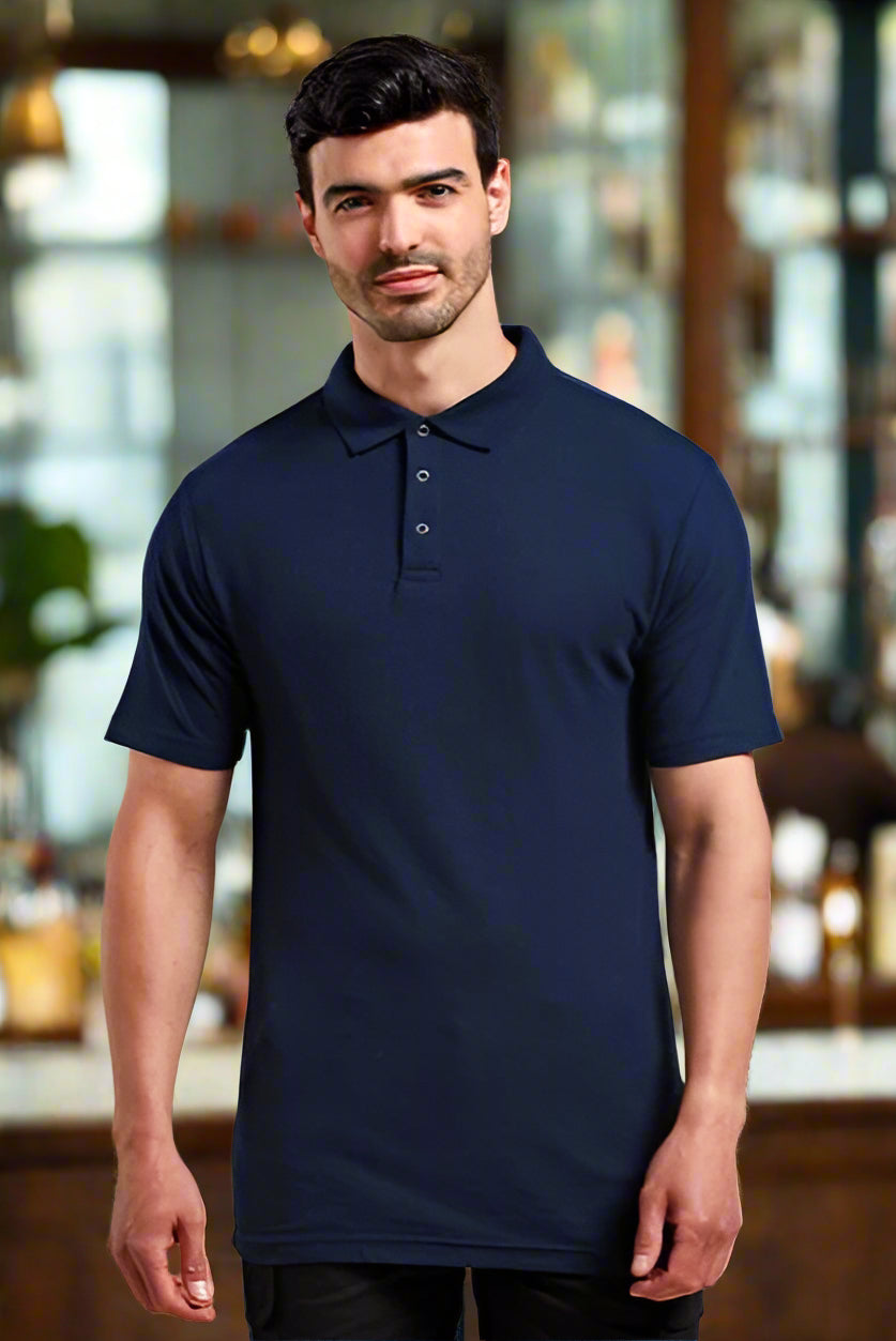 PR610: Mens Studded Polo Shirt Mens Polos Premier