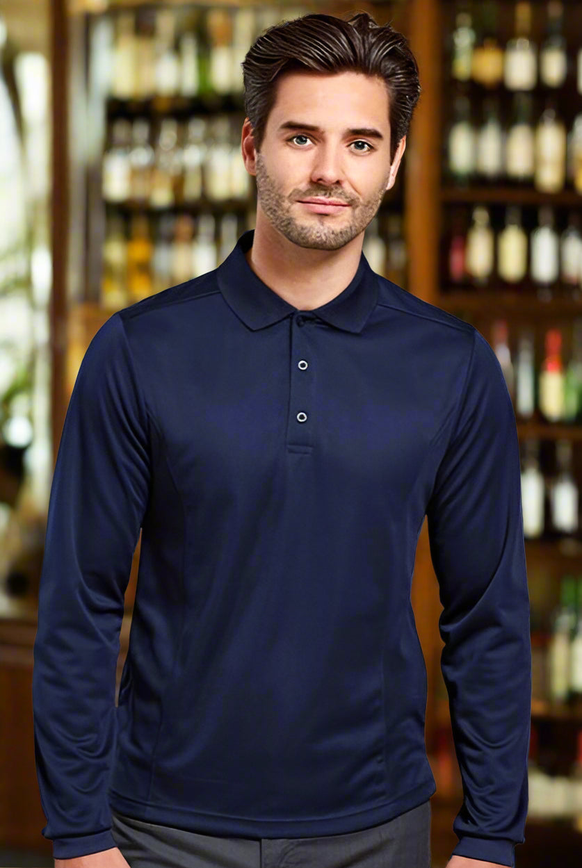 PR617: Long Sleeve Mens Pique Polo Mens Polos Premier