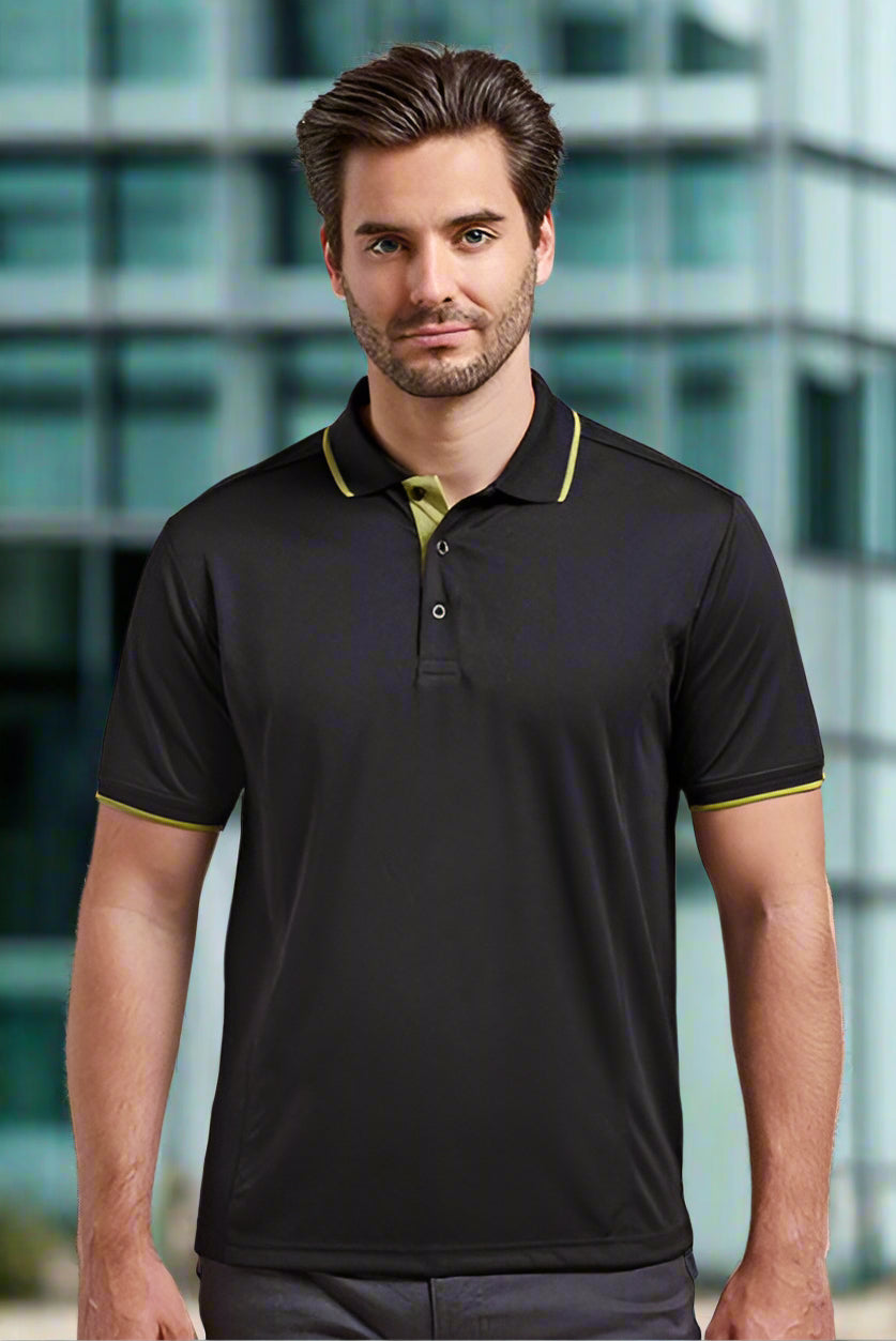 PR618: Coolchecker Contrast Mens Polo Mens Polos Premier
