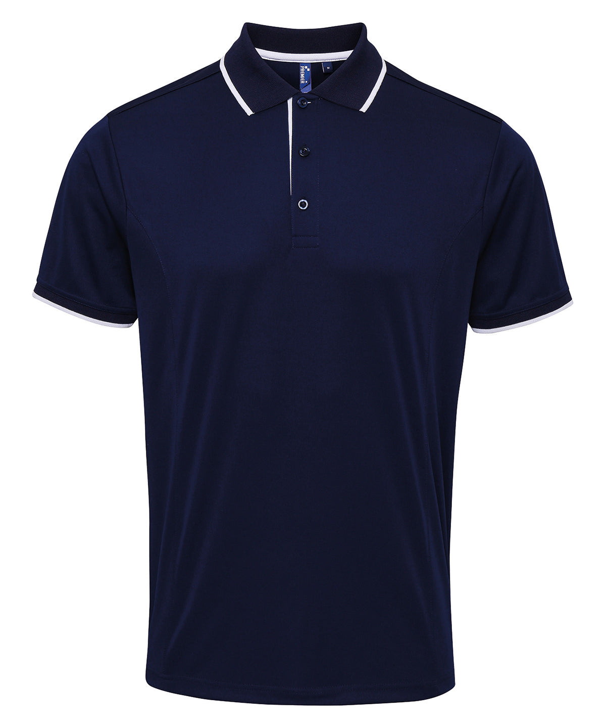 PR618: Coolchecker Contrast Mens Polo Mens Polos Premier Navy/White S