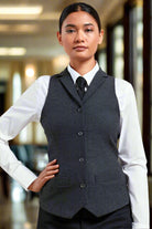 PR626: Ladies Herringbone Waistcoat Ladies Hospitality Waistcoats Premier