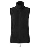 PR804: Artisan Ladies Fleece Gilet Jacket Womens Bodywarmers Premier Black/Black XS