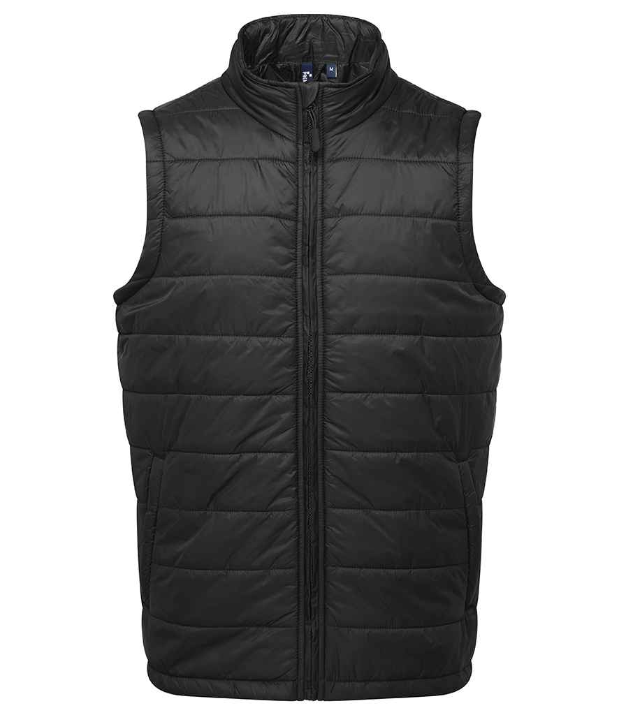 PR811: Recyclight Mens Padded Gilet Mens Bodywarmers Premier Black S