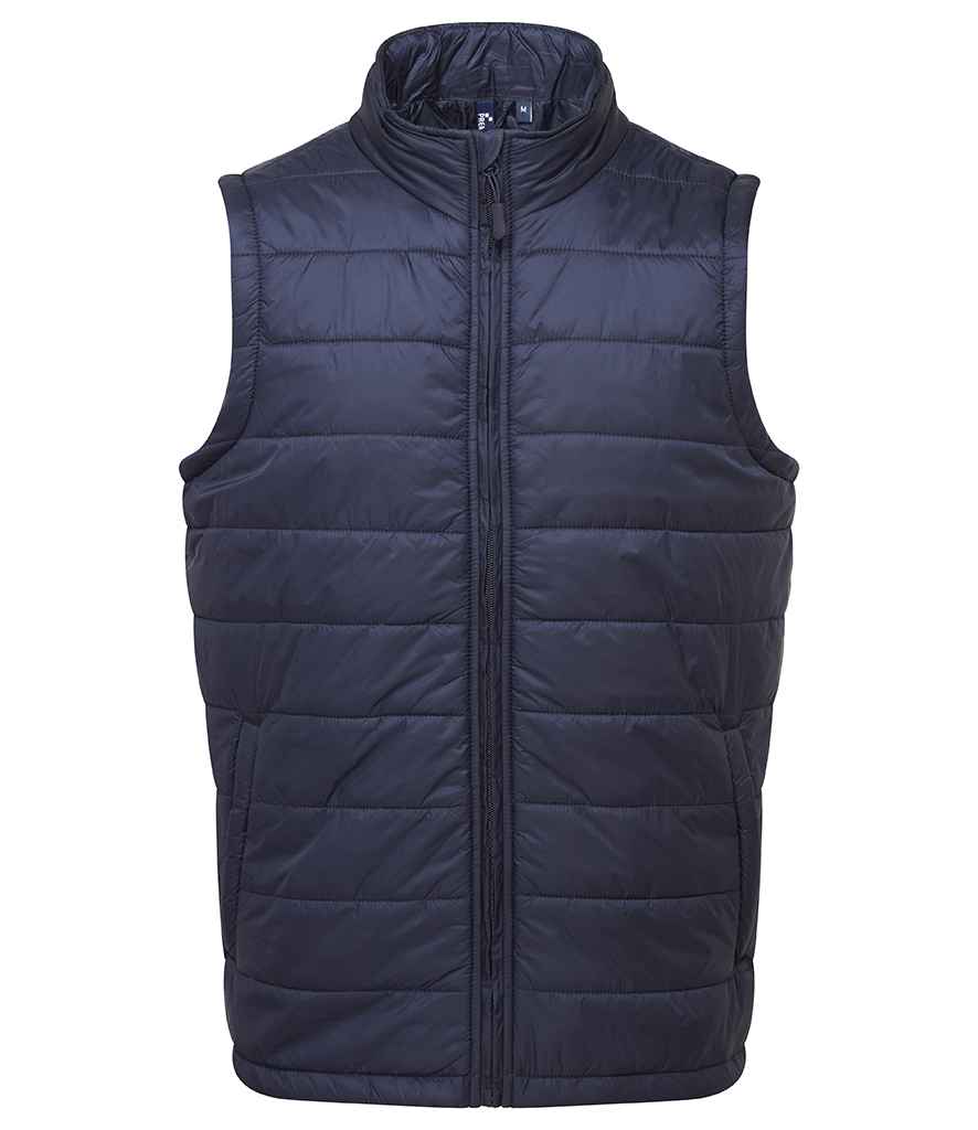 PR811: Recyclight Mens Padded Gilet Mens Bodywarmers Premier Navy S