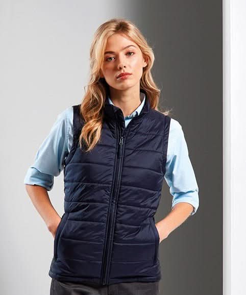 PR815: Ladies Padded Gilet Jacket Womens Bodywarmers Premier