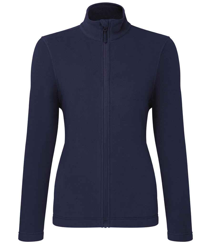 PR832: Ladies Full Zip Microfleece Jacket Womens Fleeces Premier Navy XS