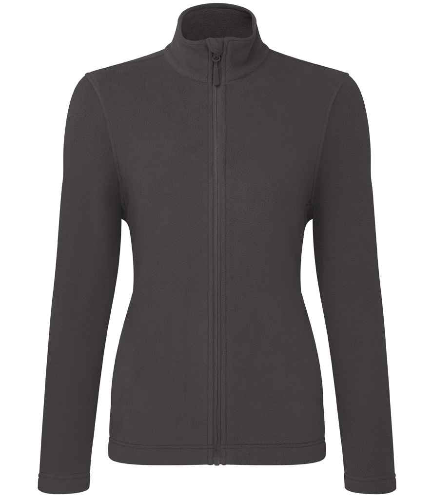 PR832: Ladies Full Zip Microfleece Jacket Womens Fleeces Premier Dark Grey XS