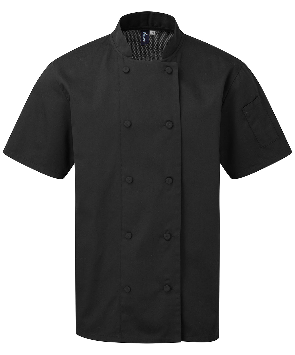 PR902: Short Sleeve Chefs Jacket Chefs Jacket Premier Black XS