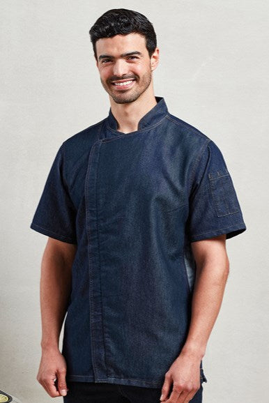 PR906: Chefs Zip Up Short Sleeve Jacket Chefs Jacket Premier
