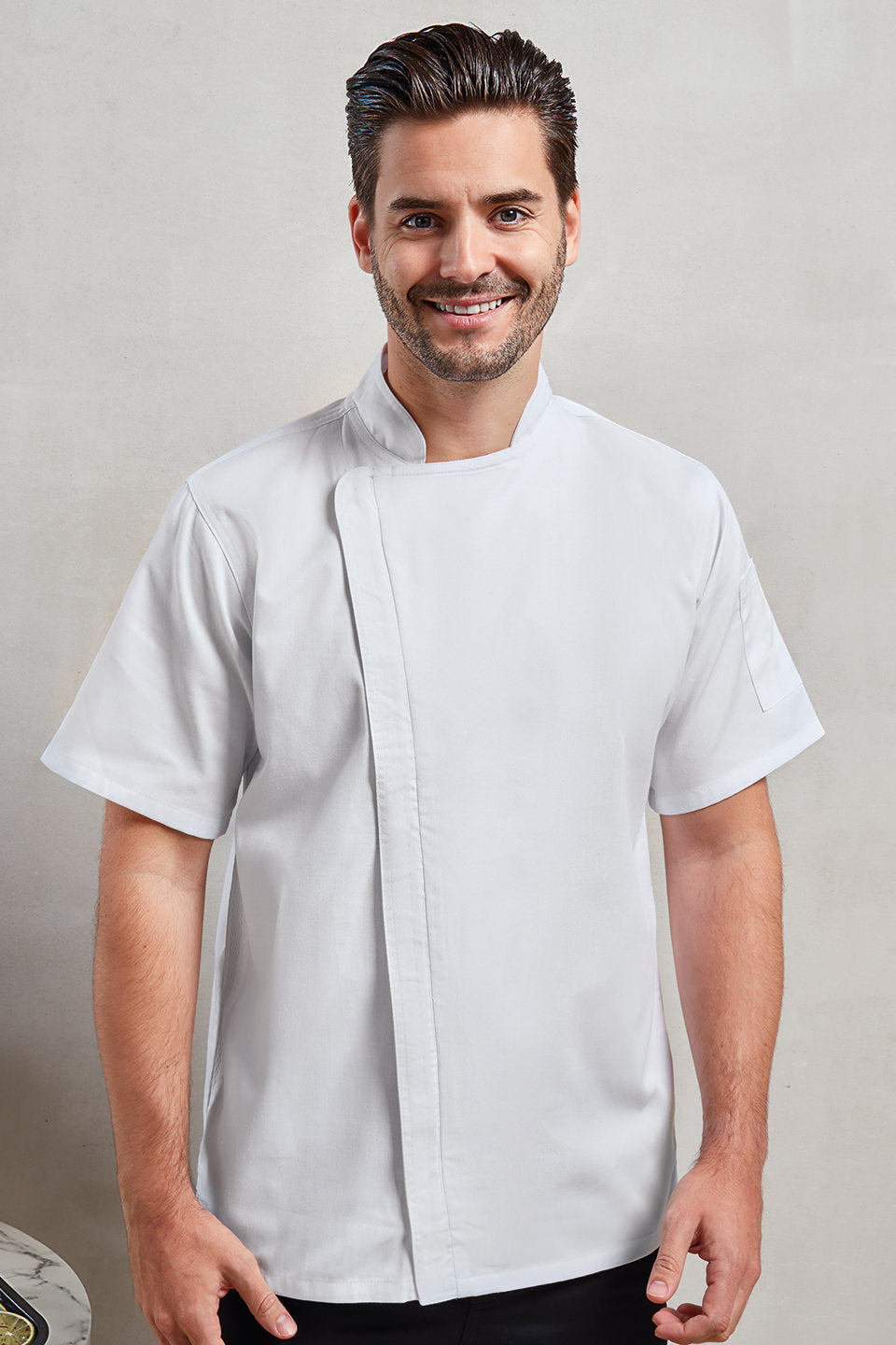PR906: Chefs Zip Up Short Sleeve Jacket Chefs Jacket Premier
