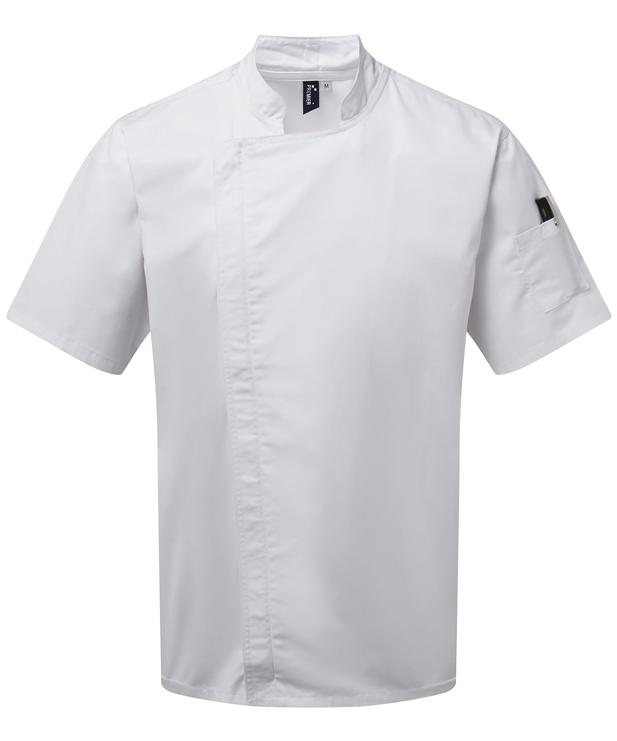 PR906: Chefs Zip Up Short Sleeve Jacket Chefs Jacket Premier White XS