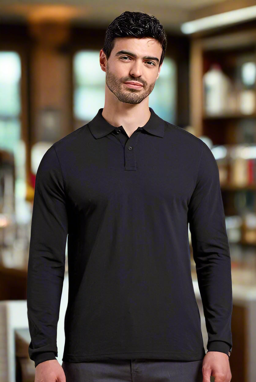 PR997: Unisex Long Sleeve Workwear Polo Mens Polos Premier