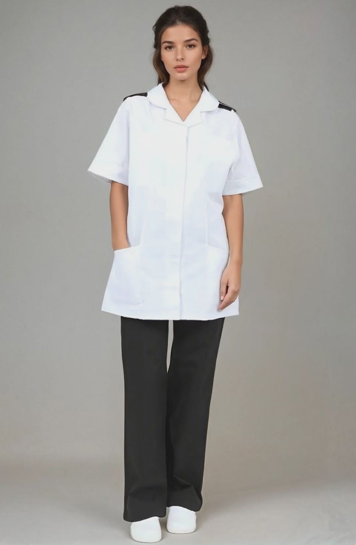 NCLTPSE - Ladies Tunic with Epaulette Loops Ladies Healthcare Tunic Behrens