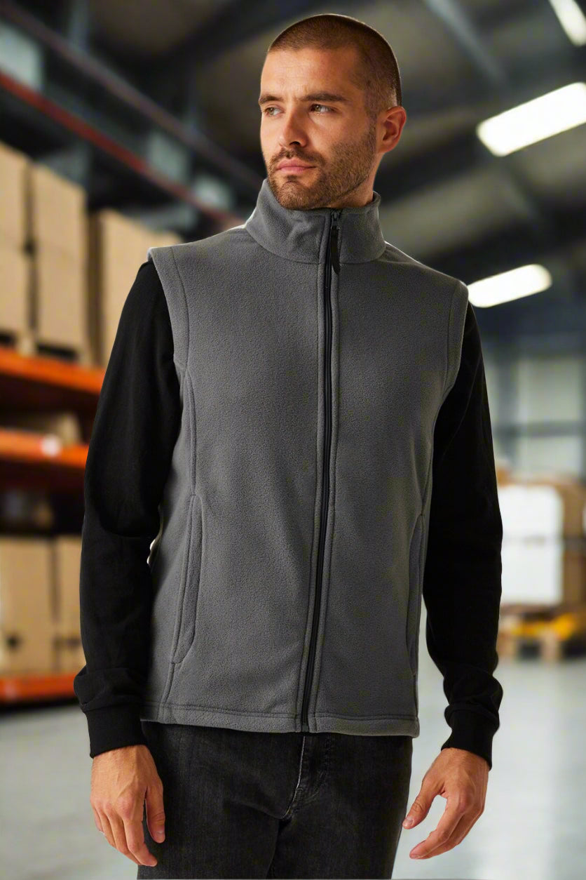 RG185: Mens Microfleece Bodywarmer Mens Bodywarmers Regatta Professional Seal Grey S