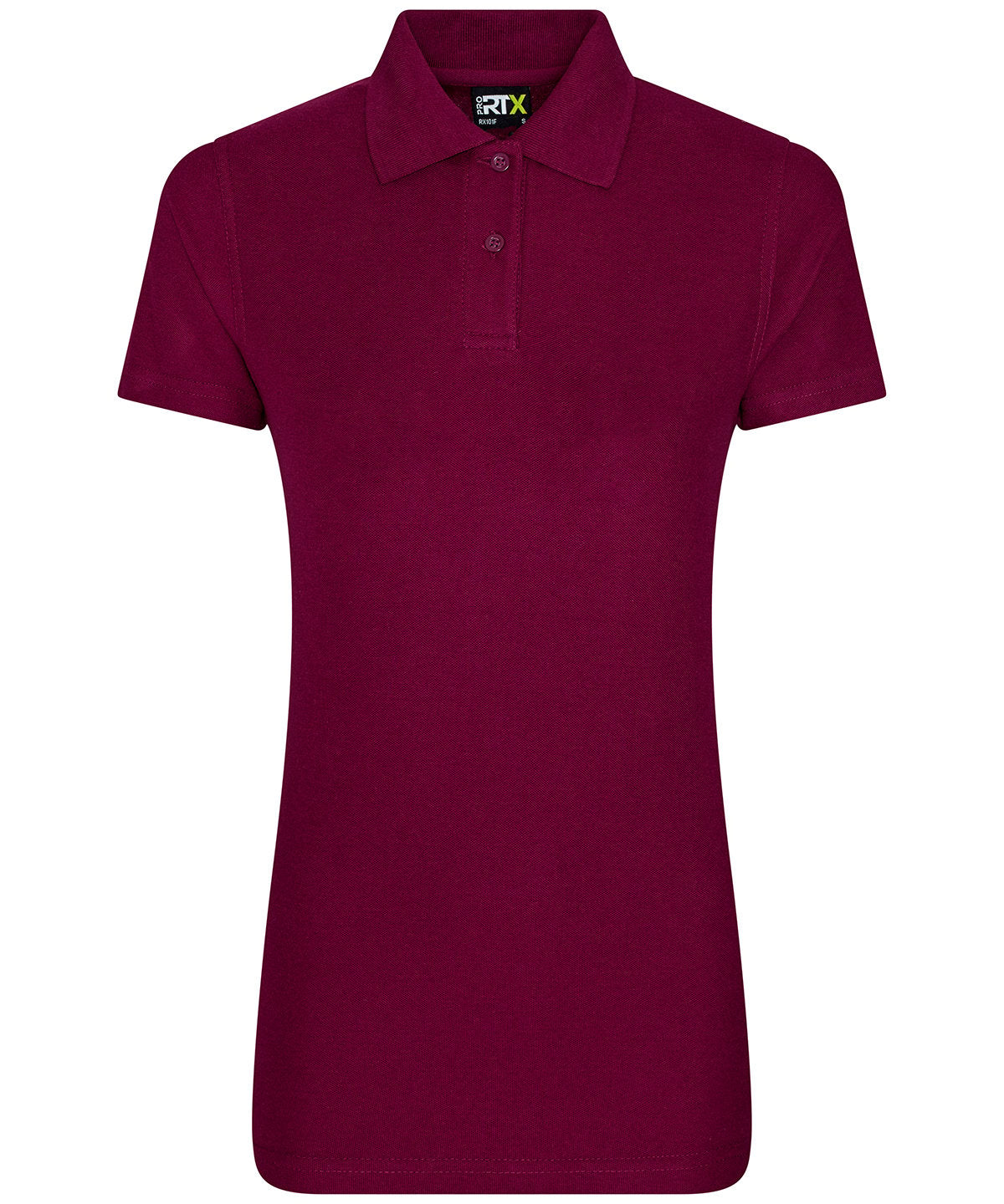RX01F: Ladies Pro Work Polo Shirt Workwear ProRTX Burgundy XS
