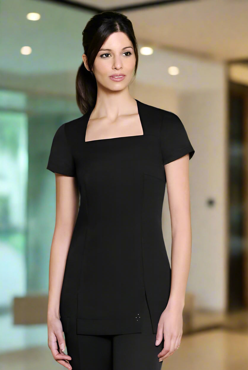 Shannon Ladies Beauty Tunic Beauty Tunics Diamond Designs Black 6